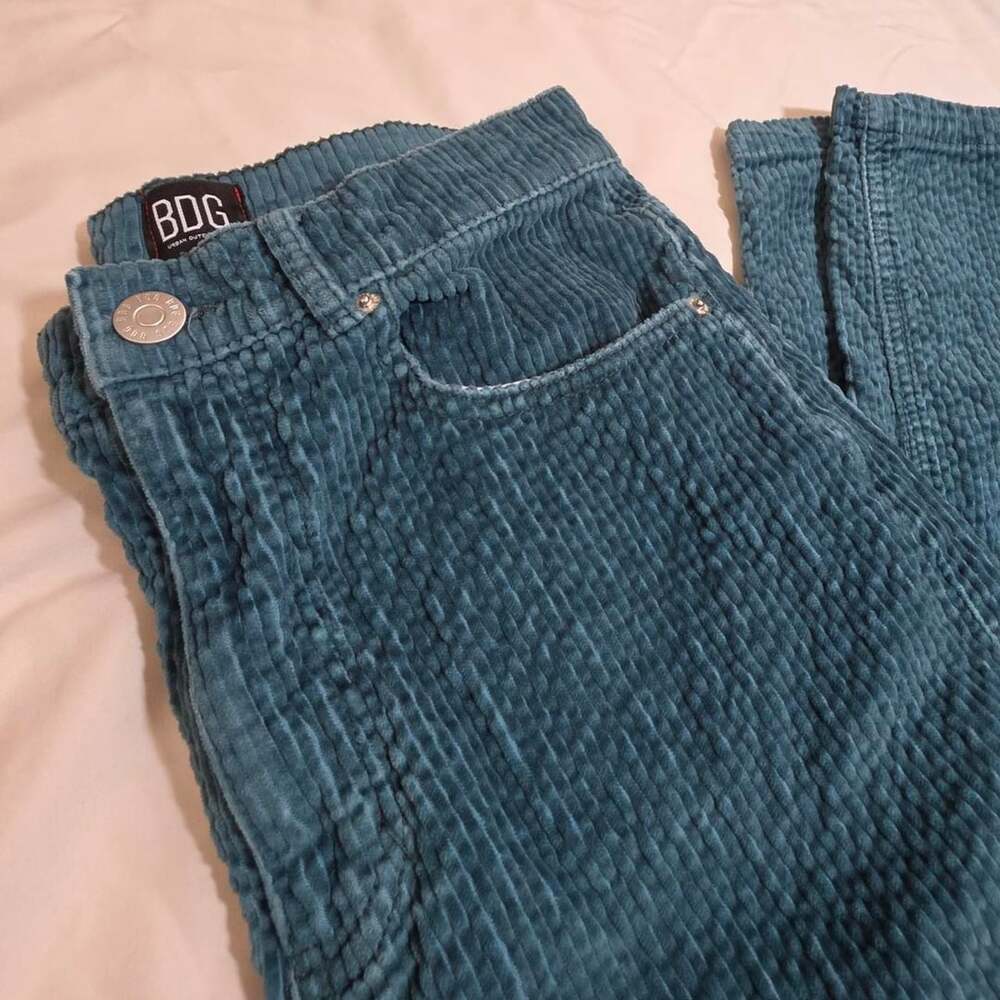 BDG High-Rise Baggy Corduroy Pants Teal Size 28